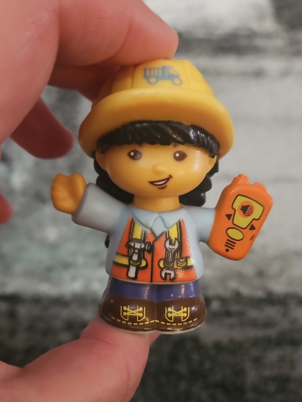 Fisher-Price Little People Girl Construction Worker figure